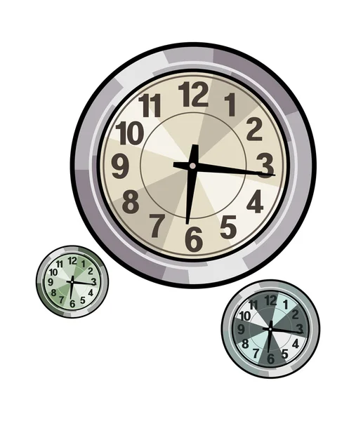 Reloj Vector Ilustración — Vector de stock