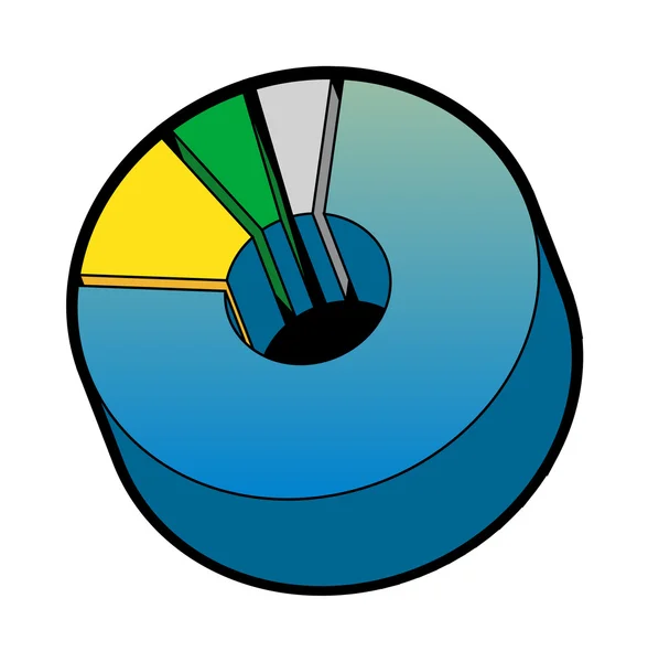 Chart Vector Illustration — Stock Vector