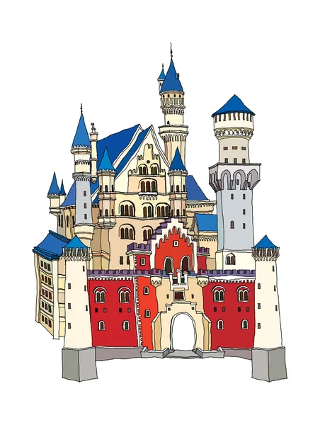 Castle Vector Ilustração — Vetor de Stock