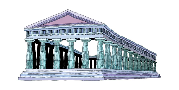 Partenón Vector Ilustración — Archivo Imágenes Vectoriales