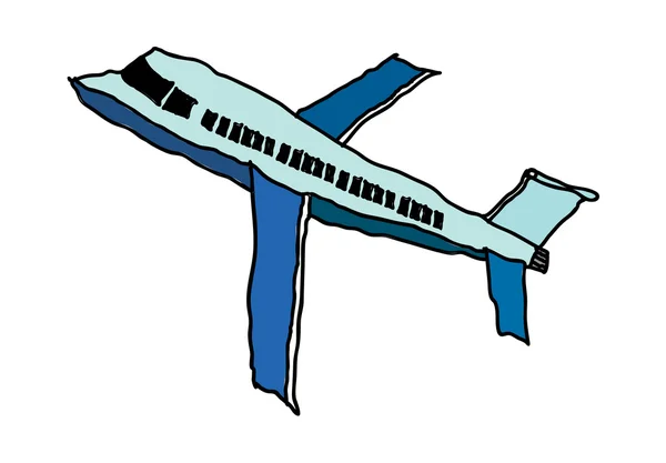 Flugzeugvektorillustration — Stockvektor