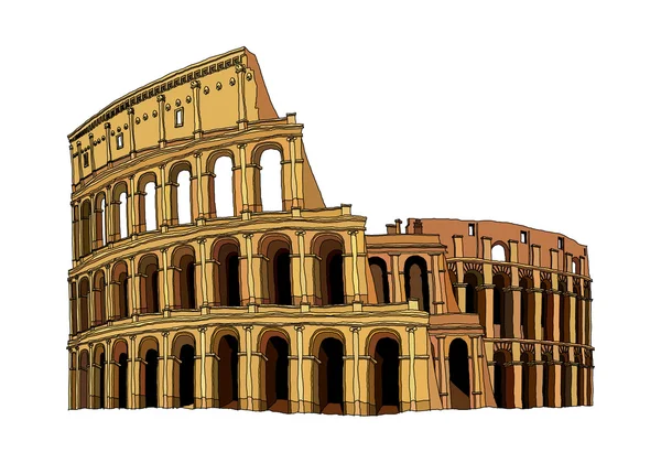 Colosseum vektoros illusztráció — Stock Vector