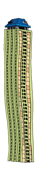 超高層ビルのベクトル図 — ストックベクタ