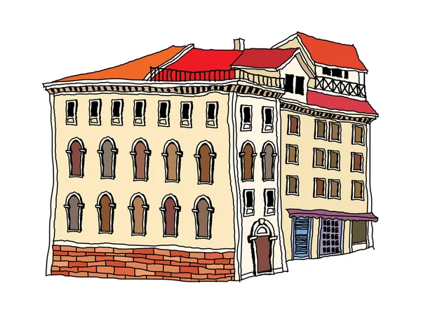 Edificio Vector Ilustración — Vector de stock