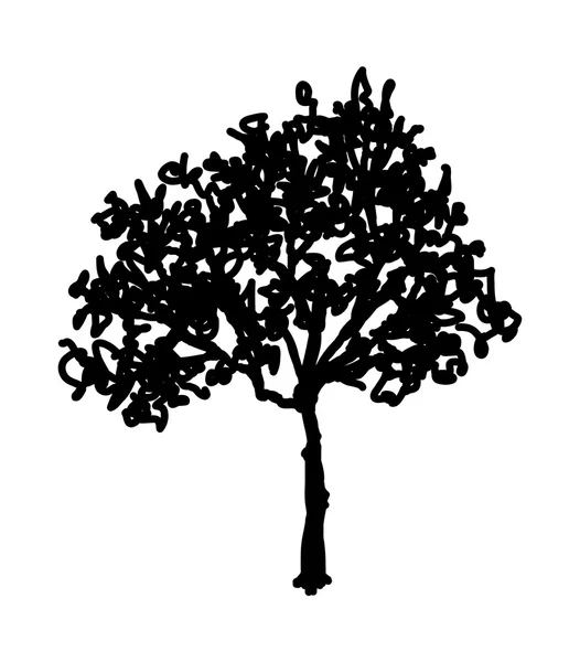 ภาพวาดเวกเตอร์ต้นไม้ — ภาพเวกเตอร์สต็อก