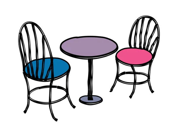 Table et chaises vectorielles — Image vectorielle