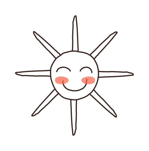 矢量太阳微笑 — 图库矢量图片