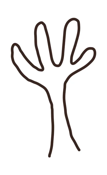 Hand buitenaardse vectorillustratie — Stockvector