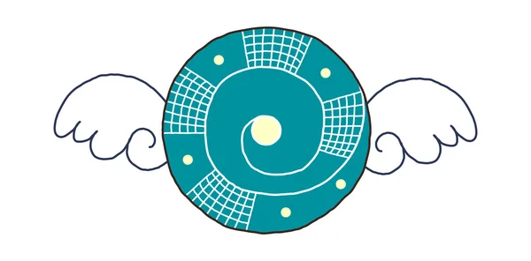 Illustration vectorielle du cercle des ailes — Image vectorielle
