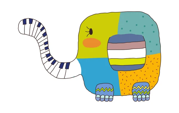 Elefante Vector Ilustración — Archivo Imágenes Vectoriales