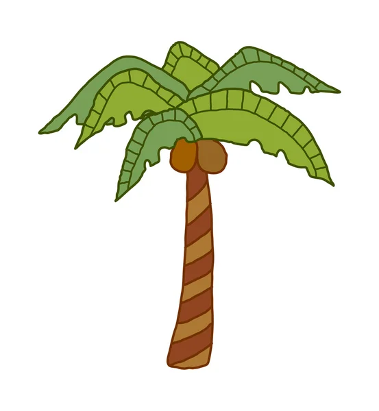 Palmera vector ilustración — Vector de stock