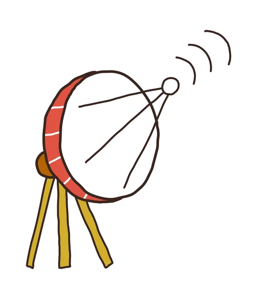 Satelliet antenne vectorillustratie — Stockvector