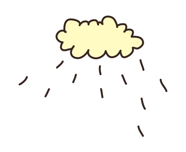 Nube lluviosa Vector Ilustración — Vector de stock