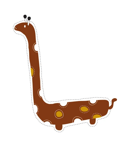 Giraiffe vectorillustratie — Stockvector