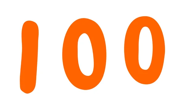 Вектор число 100 — стоковий вектор