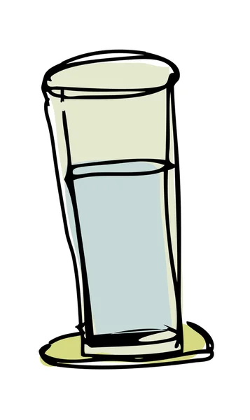 Vektor Glas Wasser — Stockvektor