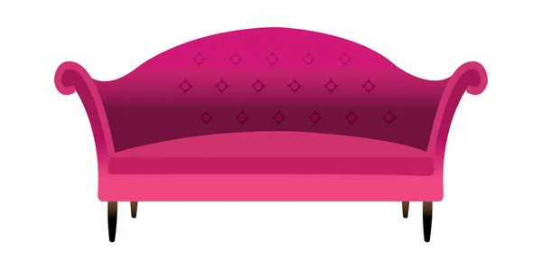 Canapé rouge . — Image vectorielle