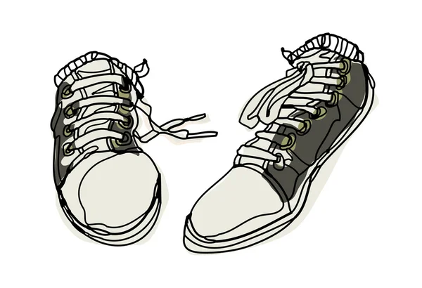 Zapatillas de deporte Vector . — Vector de stock