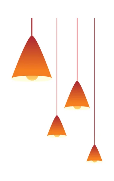 Lampes jaunes — Image vectorielle