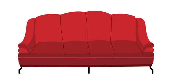 赤いソファ. — ストックベクタ