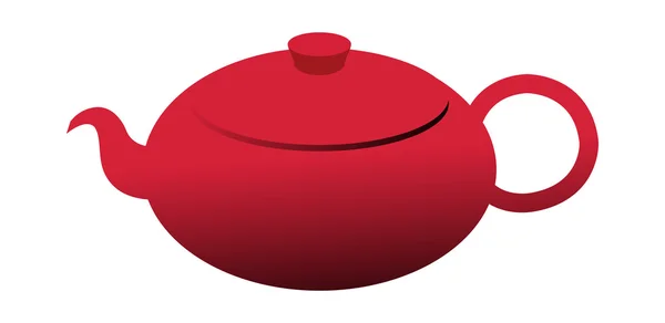 Red tea-kettle — Stock Vector