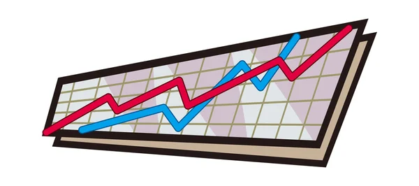 Business graph with arrows — Stock Vector