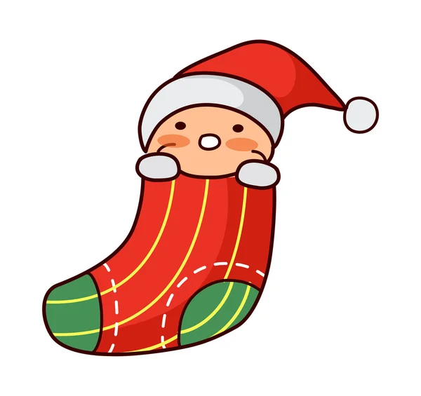 Christmas sock. — Stock Vector
