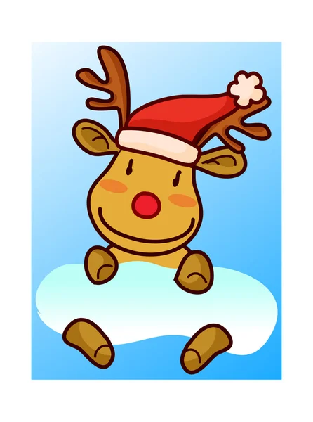 Christmas reindeer — Stock Vector