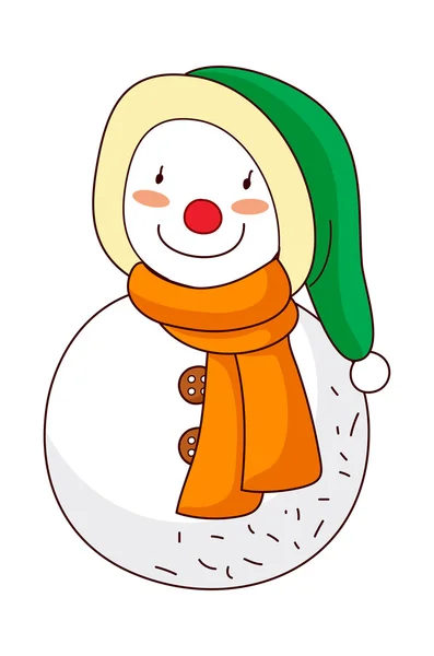 Χιονάνθρωπος της κινουμένων σχεδίων. — Διανυσματικό Αρχείο