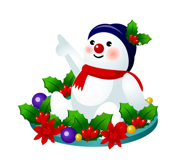 Vector snowman. — Stock Vector