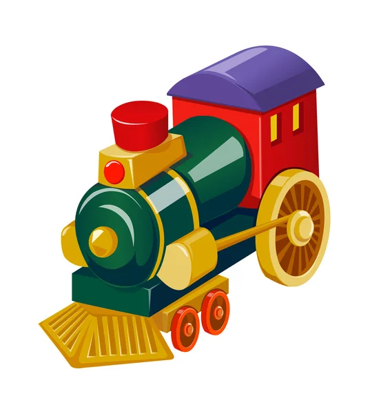 Tren de juguete . — Vector de stock