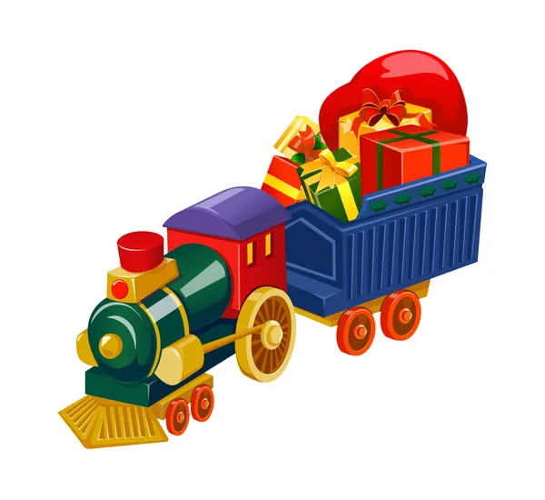 おもちゃの列車. — ストックベクタ