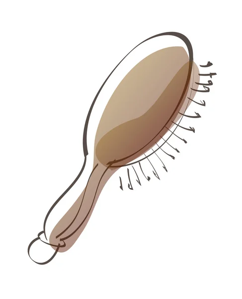 Vector hairbrush — Stock Vector