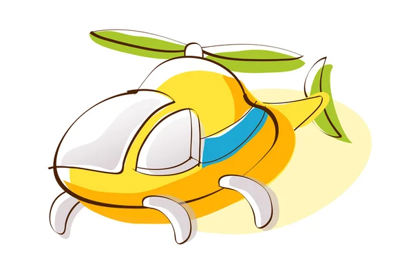 Helicóptero dos desenhos animados . — Vetor de Stock