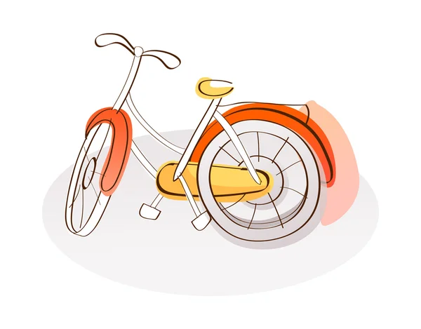 Карикатурный велосипед . — стоковый вектор