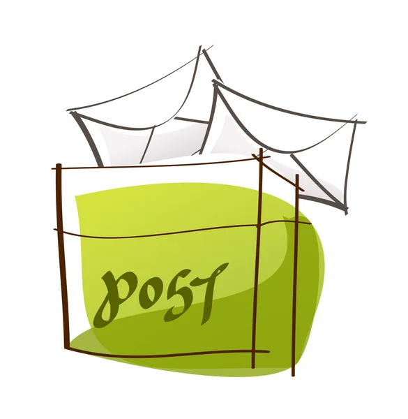 Cartoon Postvak. — Stockvector