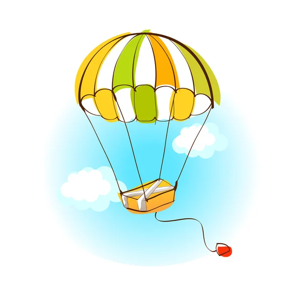 Ballon mit Botschaft — Stockvektor