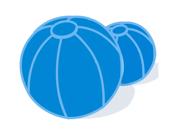 Balles de plage gonflables vectorielles — Image vectorielle