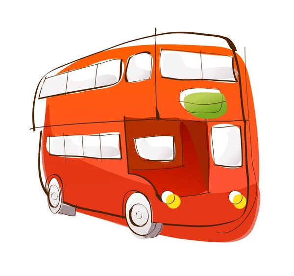 Cartoon double decker bus. Royalty Free Stock Vectors