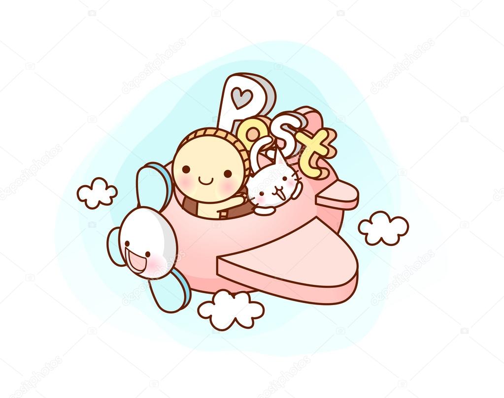 Pink airplane and fantastic character Stock Vector Image by ©zzve #13460021 Pink airplane and fantastic character Stock Vector Image by ©zzve #13460021
