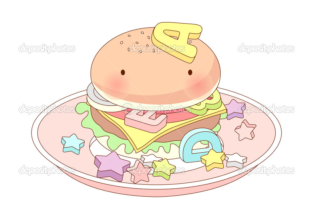 Hamburger and letters