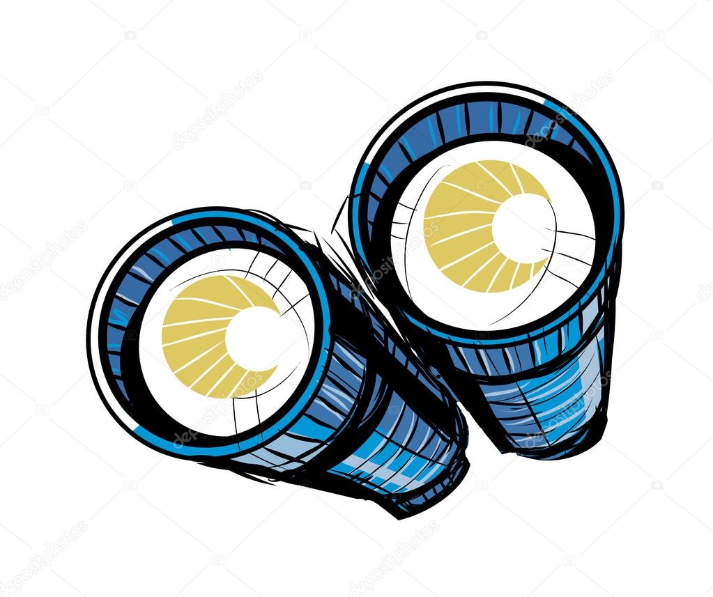 Binoculars Vector Illustration — Stock Vector © zzve 13463352