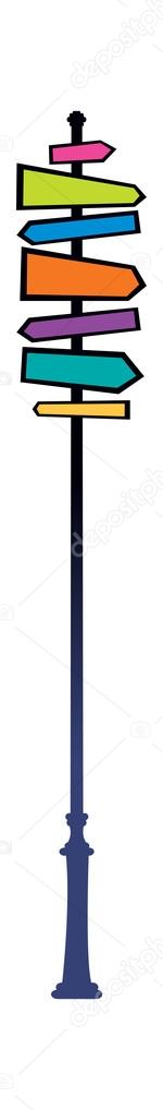 Blank sign post vector