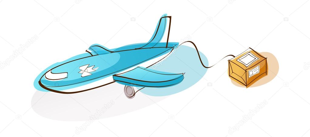 Cartoon airplane.