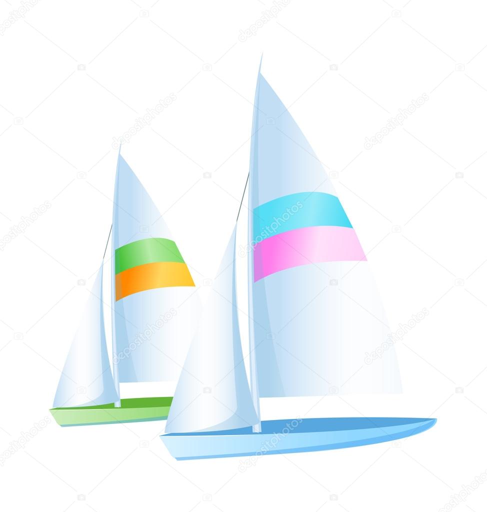 Vector Sailing boats