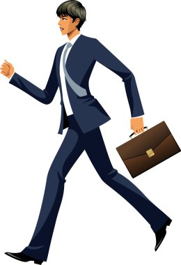 evrak çantası ile işadamı