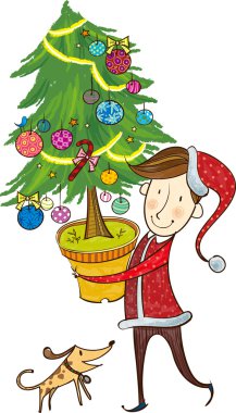 Annesi & çocuk Noel günü