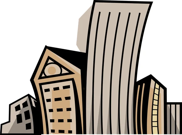 Byggnader i staden — Stock vektor