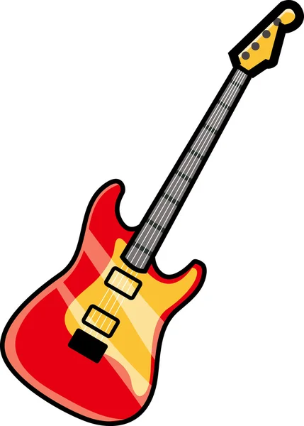 The view of guitar — Stock Vector