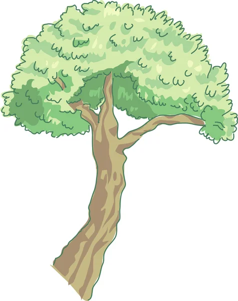 The view of one tree — Stock Vector